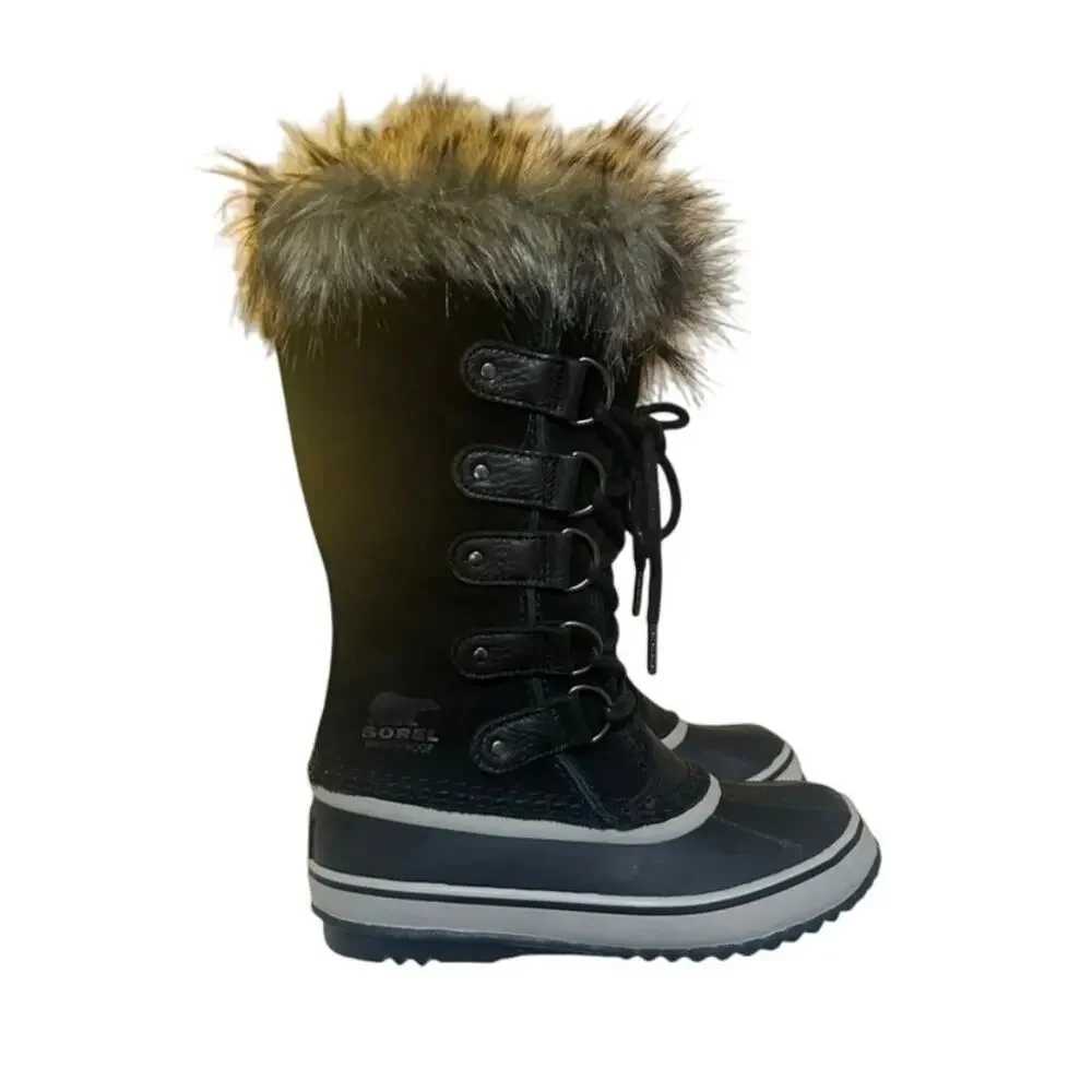 SOREL Women's Joan Of Arctic Black, Quarry WP Snow Boots Size 5.5